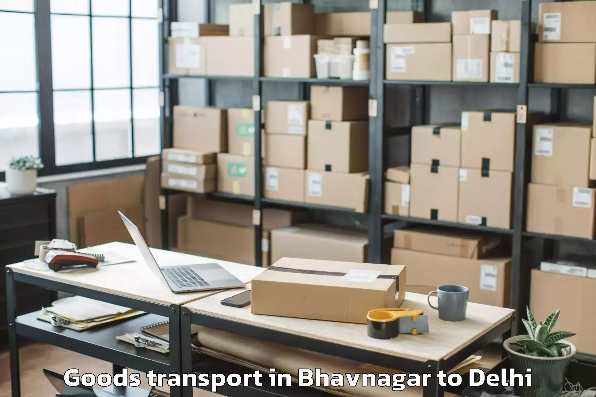 Easy Bhavnagar to Naraina Goods Transport Booking